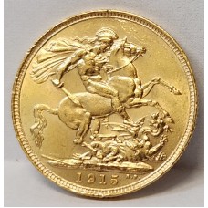 AUSTRALIA 1915 . ONE 1 SOVEREIGN . SYDNEY . GOLD